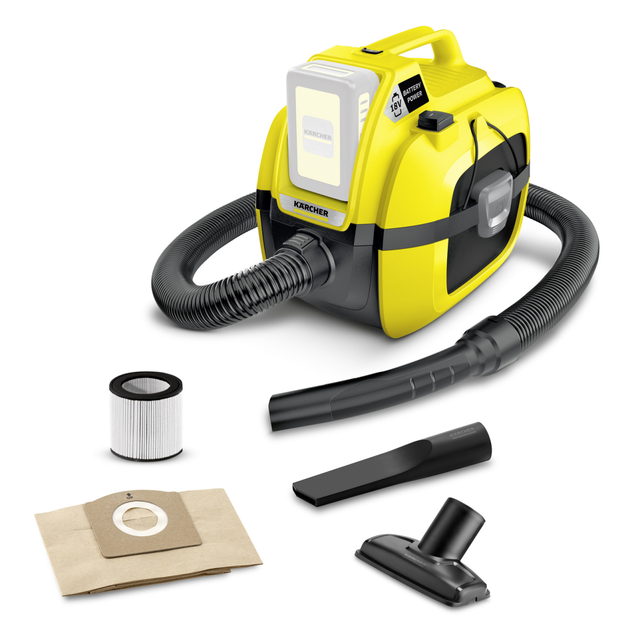 35876_Kaercher_11983000 Akku-Mehrzwecksauger WD 1 Compact Battery - Grundgerät ohne Akku und Ladegerät