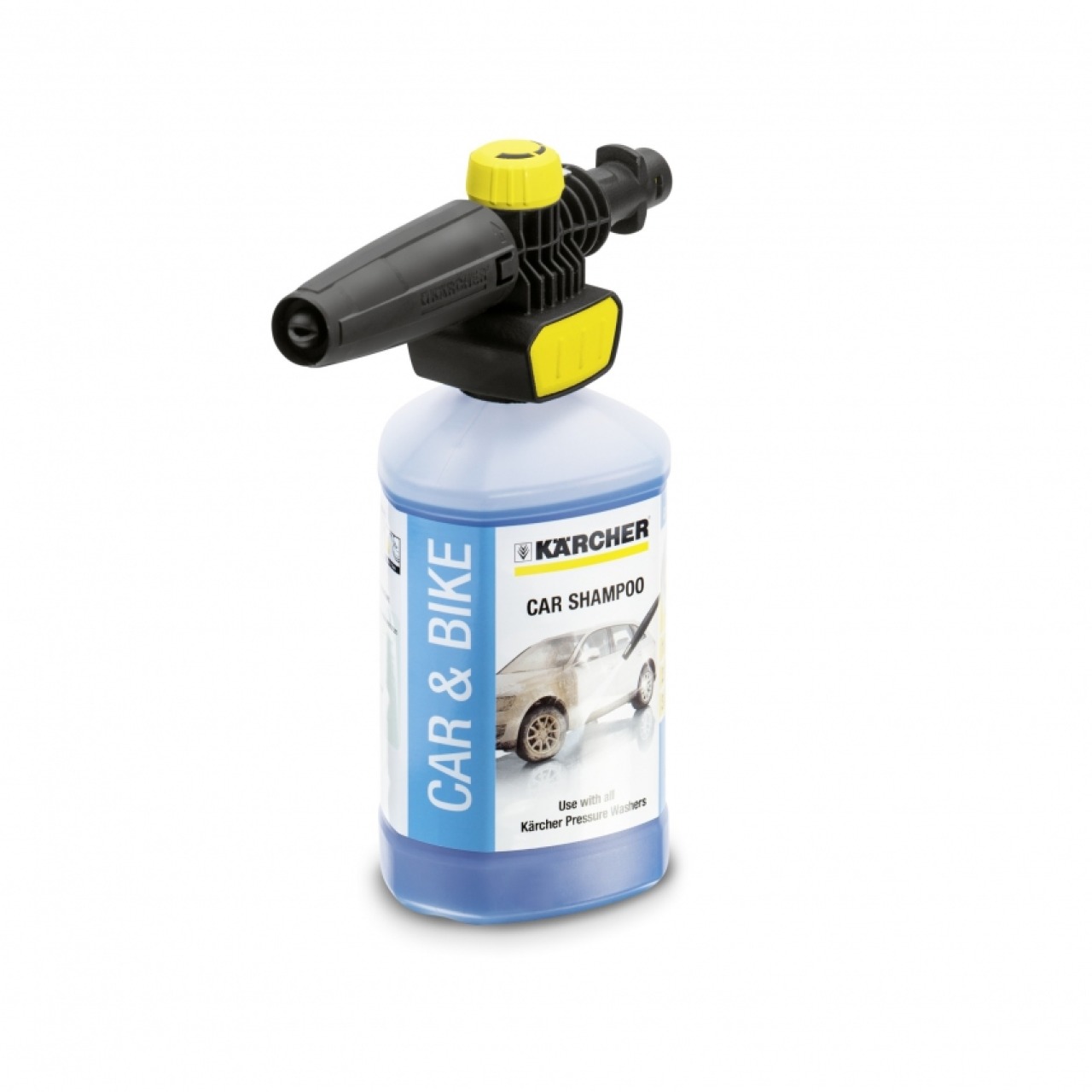 Schaumdüse Connect ''n'' Clean FJ 10 C im Set mit Autoshampoo 3-in-1 (1 l)